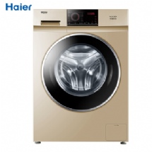  Haier/海尔滚筒洗衣机全自动洗烘一体机G100818HBG家用10公斤变频节能 香槟色